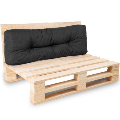 Coussins palette dossier en polyester BANANAIR 120x40x15 cm noir