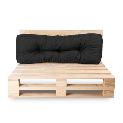 Coussins palette dossier en polyester BANANAIR 120x40x15 cm noir