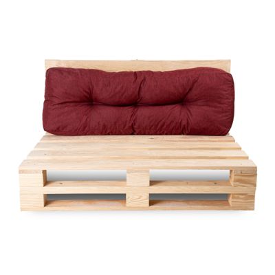Coussins palette dossier en polyester BANANAIR 120x40x15 cm rouge