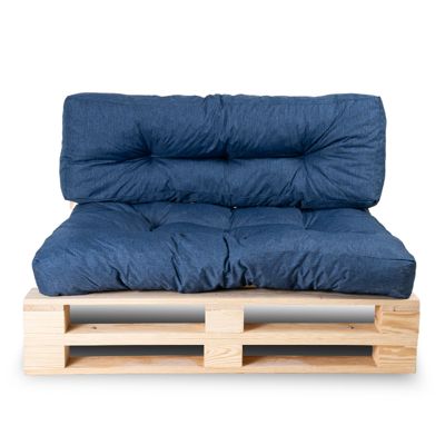 Coussins palette lot en polyester BANANAIR 120x80x15 cm bleu