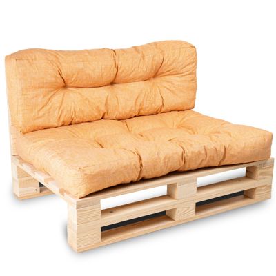 Coussins palette lot en polyester BANANAIR 120x80x15 cm orange