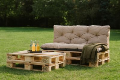 Coussins palettes 120x60 / 120x50cm  coussins de palette Beige, coussins de canapé de jardin, coussin palette exterieur
