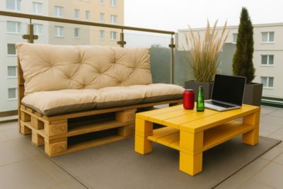 Coussins palettes 120x60 / 120x50cm  coussins de palette Beige, coussins de canapé de jardin, coussin palette exterieur