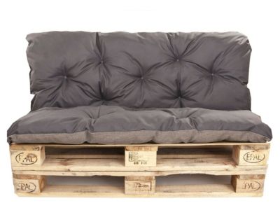 Coussins palettes 120x60 / 120x60cm  coussins de palette Anthracite, coussins de canapé de jardin, coussin palette exterieur
