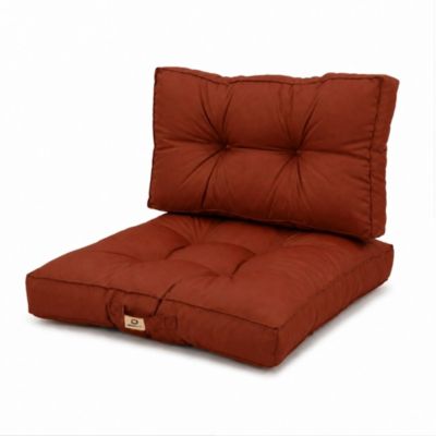 Coussins pour salon de jardin capitonné 50x50cm Terracotta
