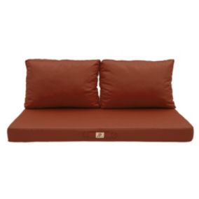 Coussins pour salon de jardin déhoussable 120x60cm Terracotta