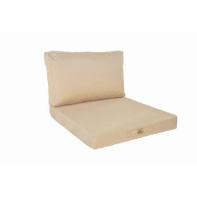 Coussins pour salon de jardin déhoussable 50x50cm Beige