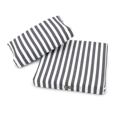 Coussins pour salon de jardin déhoussable 50x50cm Rayure gris foncé