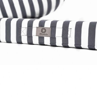 Coussins pour salon de jardin déhoussable 50x50cm Rayure gris foncé