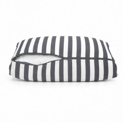 Coussins pour salon de jardin déhoussable 50x50cm Rayure gris foncé