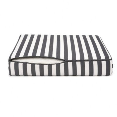 Coussins pour salon de jardin déhoussable 50x50cm Rayure gris foncé