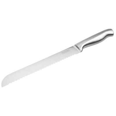 Couteau à Pain Inox - Manche Marron, Lame Inoxydable, Neuf Jamais Servi