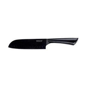 Couteau santoku noir en acier inoxydable Ace grande taille