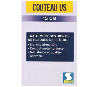 Couteau US à Enduire Semin, 15 cm et Rouleau pour Application d'Enduit ou de Peinture, 23 cm