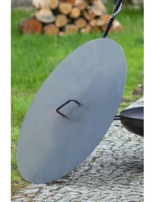 Couvercle de brasero rond en acier 60 cm