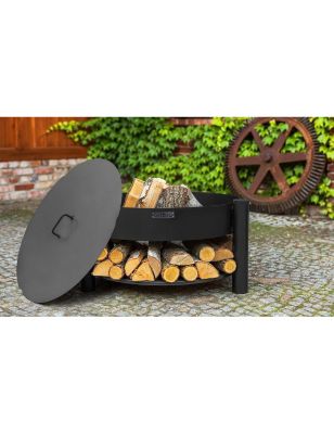 Couvercle de brasero rond en acier 60 cm