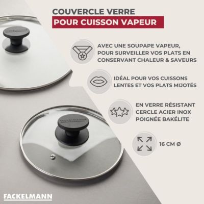 Couvercle de cuisson en verre 16 cm Fackelmann