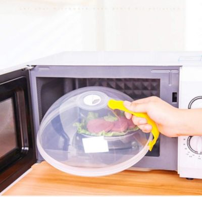 Couvercle pour micro-ondes avec poignée transparent,  26,5 cm