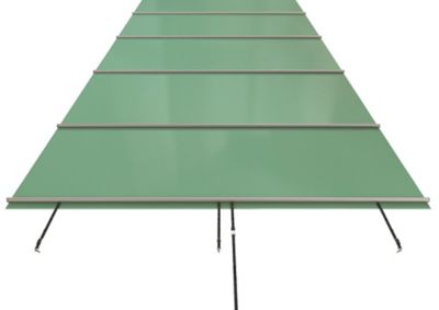 Couverture à barres 650 gris pour piscine 5,45 m