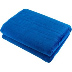 Couverture Chauffante 9 Niveaux de Chauffage et 9 Minuteurs Couverture Chauffante électrique Lavable Protection Bleu