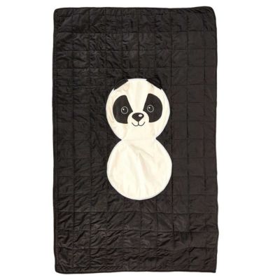 Couverture Convertible Noire Panda 110x150cm - COUVIE