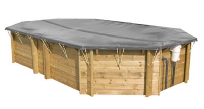 Couverture d'hivernage et sécurité pour piscine bois Pool'n Box