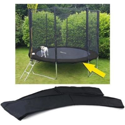 Couverture D'Ombrage Trampoline 14 Pieds - Tissu Oxford Anti-UV Avec Lucarne Maille, Pour 6 Poteaux, Protection Soleil Et Pluie