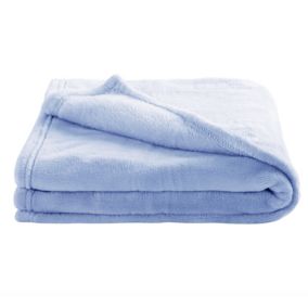 Couverture enfant en microfibre (100x150 cm - Bleu ciel)