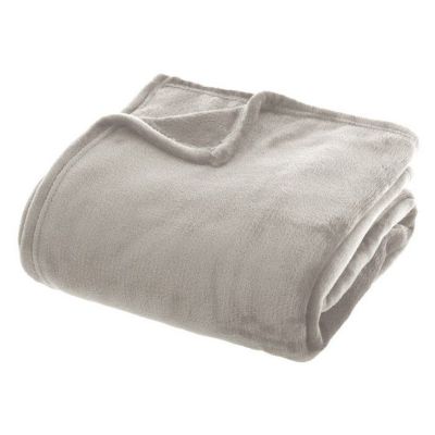 Couverture flanelle Atmosphera 180 x 230 cm gris polyester