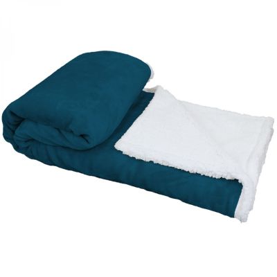 Plaid Polaire Enfant/adultes 130x150 Cm Château Bleu - Couverture Microfibre Légère Chaude - Pour Lit, Canapé, Voyage - Lavable Machine