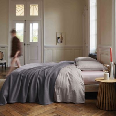 Couverture polaire 180x220 cm 100% Polyester 350g/m2 TEDDY Gris Acier