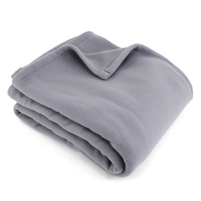 Couverture polaire 180x220 cm 100% Polyester 350g/m2 TEDDY Gris Acier