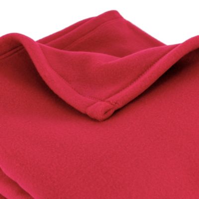 Couverture polaire 180x220 cm 100% Polyester 350g/m2 TEDDY Rouge Framboise