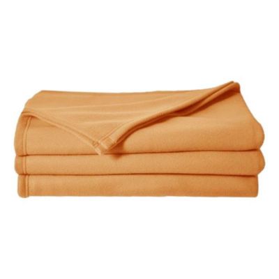 Couverture polaire 210 x 230 cm miel - Orange -