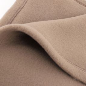 Couverture polaire 240x260 cm Isba marron Taupe 100% Polyester 320g/m2 non-feu