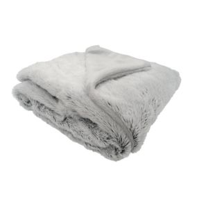 Couverture snow doublée Microdoux (75x100 cm - Gris souris)