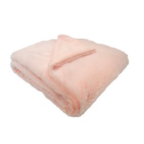 Couverture snow doublée Microdoux (75x100 cm - Rose Clair)