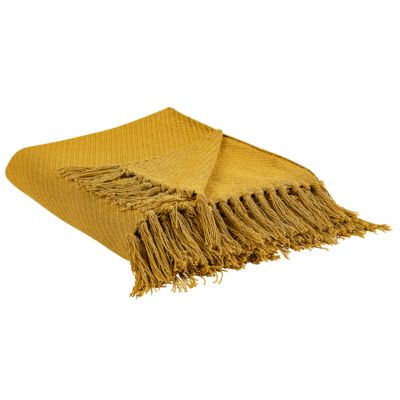 Couverture YARSA Coton 125 x 150 cm Moutarde