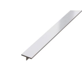 Couvre-joint profilé décoratif Ts Ilcom en inox rectifié Argent satiné - 15mm x 2440mm x 0,65 ep.