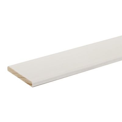 Couvre joint rabotée lisse blanc 250 x 37,5 cm