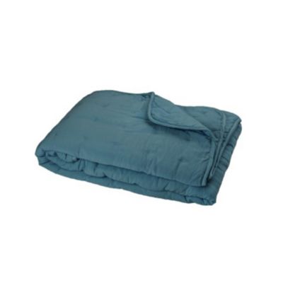 Couvre-Lit en microfibre matelassée (150x200 cm - Bleu)