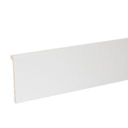 Couvre-plinthe MDF blanc 220 x 13 cm, ép. 16 mm (vendue à la pièce)