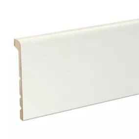 Couvre-plinthe MDF Blanc GoodHome 220 x 13,8 cm Décor 10 (vendue à la pièce)
