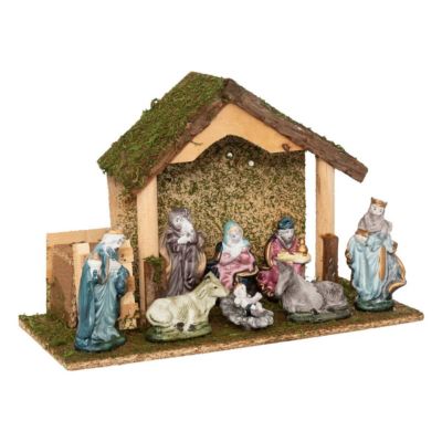Crèche De Noël En Acrylique Transparent Avec LED - Décoration Moderne Et Élégante Pour Cheminée Ou Table - 4