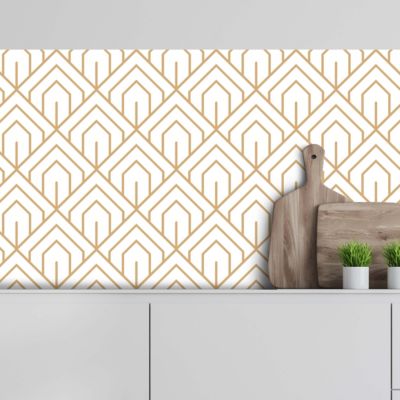 Crédence adhésive art déco motifs géométriques 60x300cm