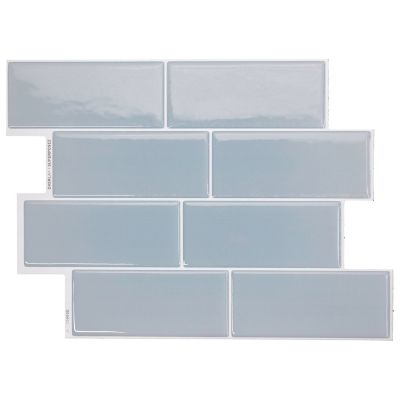 Crédence Adhésive Cuisine et Salle de Bain x4 - Carrelage Mural Smart Tiles, Bleu - 29,36 x 21,29cm