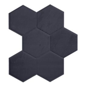 Crédence Adhésive Cuisine et Salle de Bain x4 - Carrelage Mural Smart Tiles, Noir - 26,95 x 24,28cm