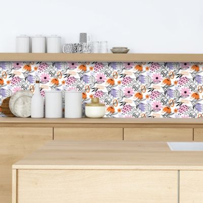 Crédence adhésive déco florale 50x100 cm