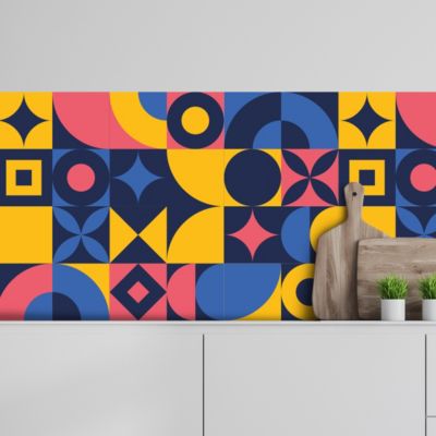 Crédence adhésive design art déco retro 50x300 cm