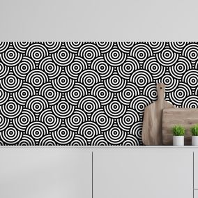 Crédence adhésive design motifs cercles 60x400 cm